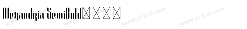 Alexandria SemiBold字体转换